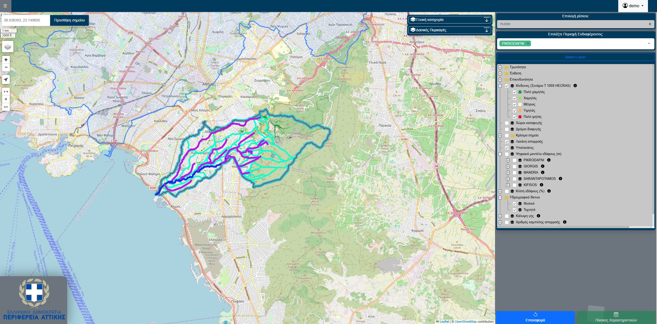 Region of Attica WebGIS